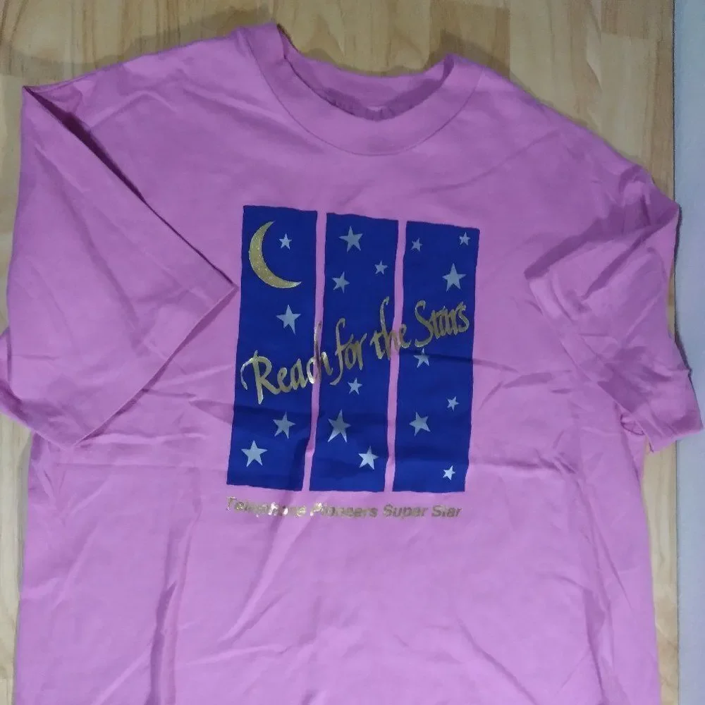 Vintage 90s Reach For The Stars Telephone Pioneers T-Shirt